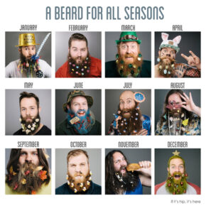 12 Months of Bearded Fun – Calendar by Stephanie Jarstad.