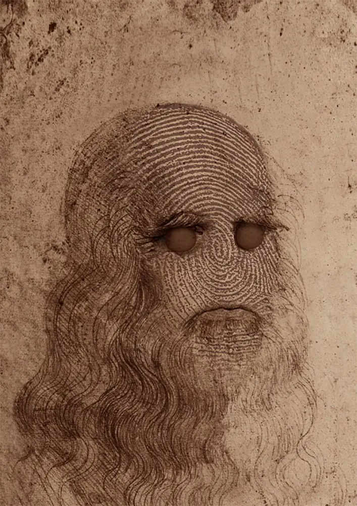 Leonardo Da Vinci Finger Portrait