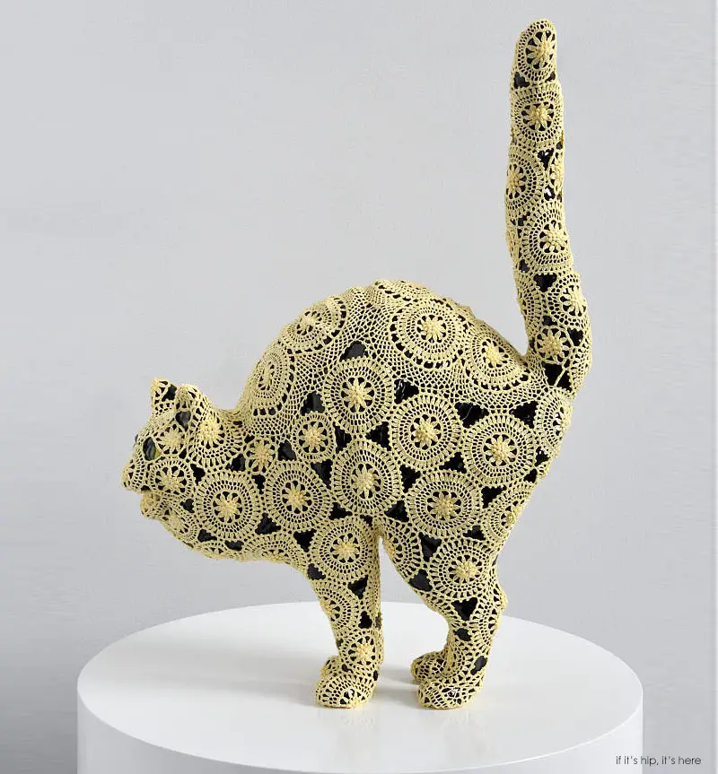 Cat Crochet Covered Ceramic Animals