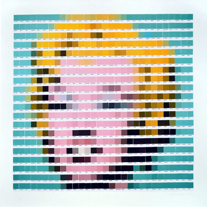 Warhol Marilyn Blue pantone chips IIHIH