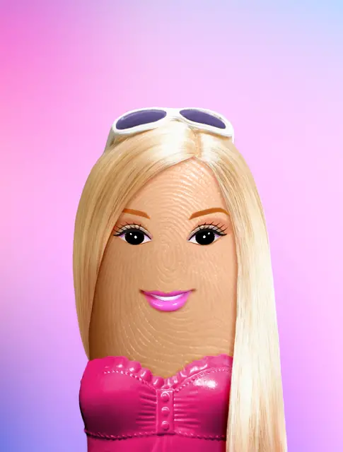 Barbie finger portrait