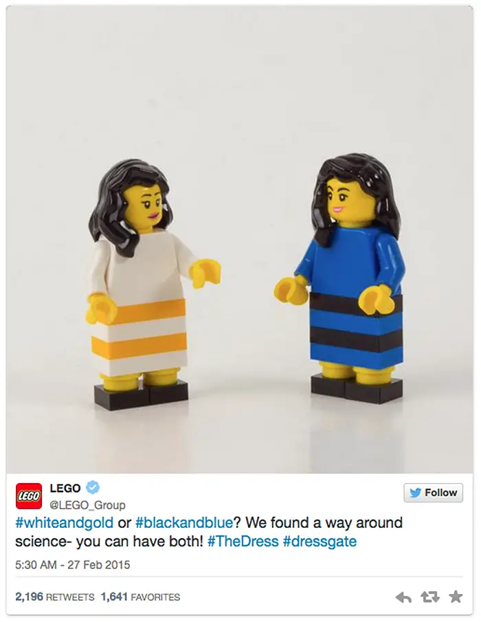 LEGO The Dress tweet