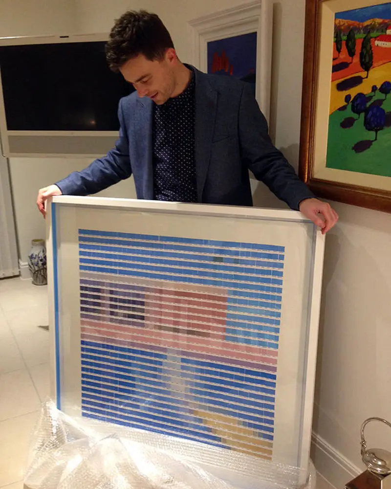 nick with hockney framed