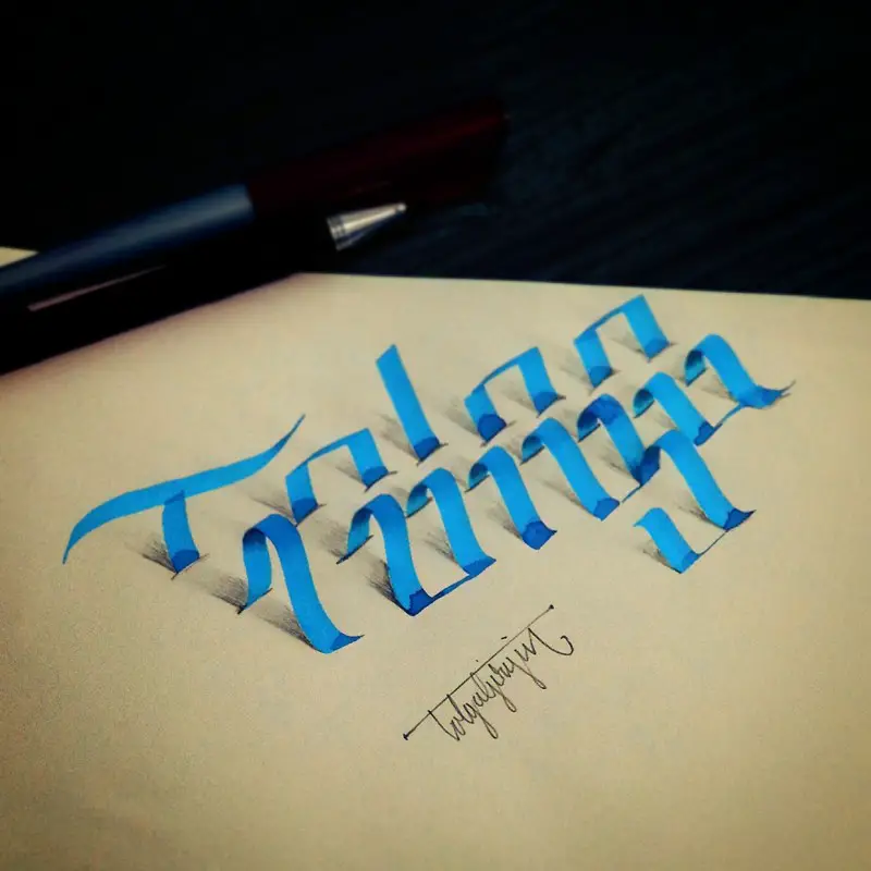 Tolga 3D Hand Lettering