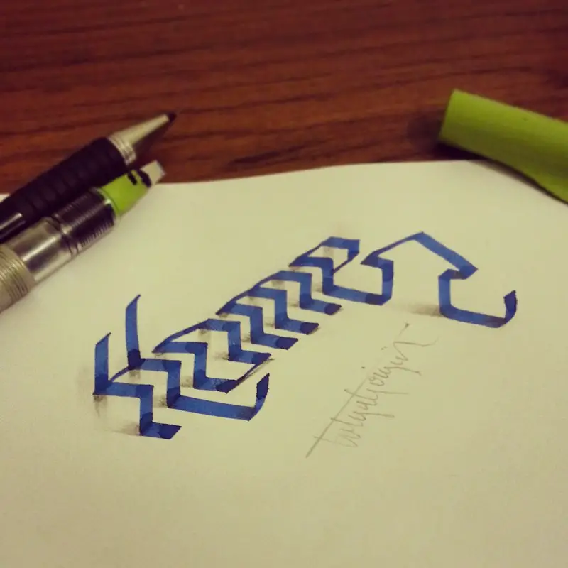 3D hand lettering