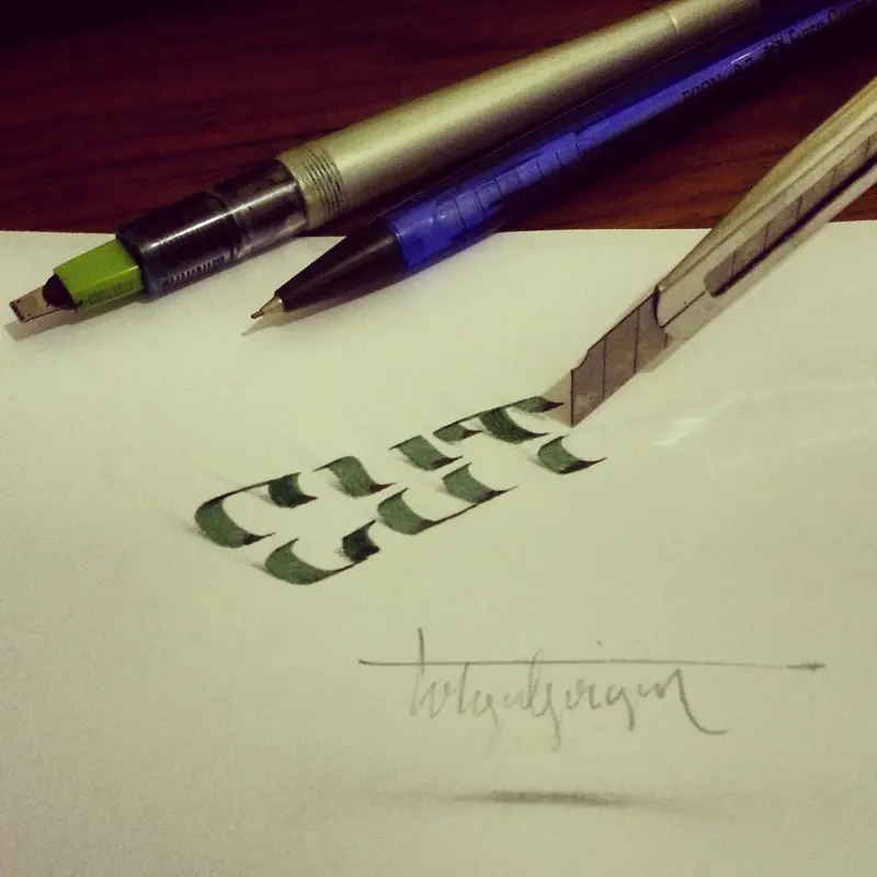 Tolga 3D Hand Lettering