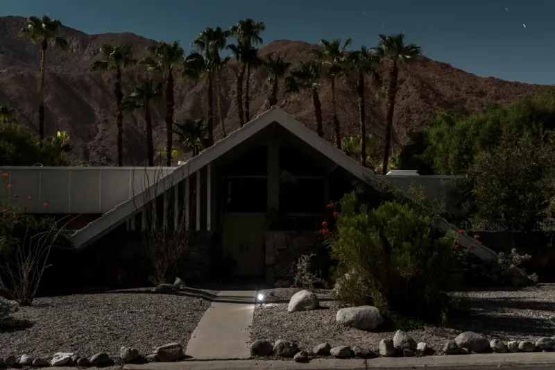 nighttime photos of palm springs