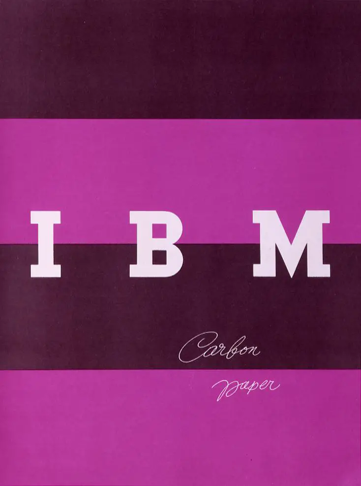 Brochure for IBM carbon paper, designed by Paul Rand ~ Courtesy of IBM Corporate Archives