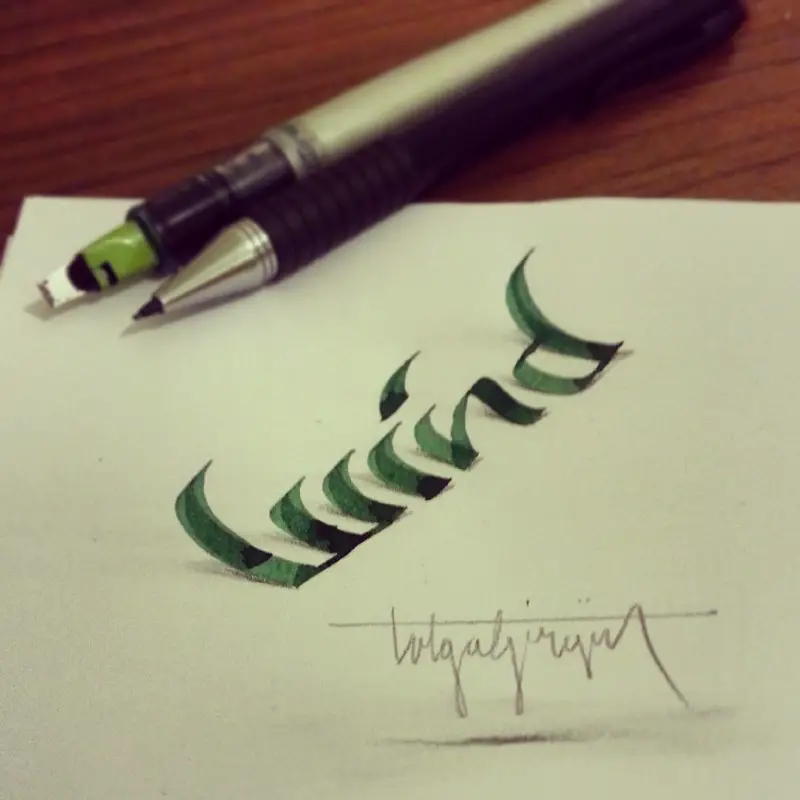 Tolga 3D Hand Lettering