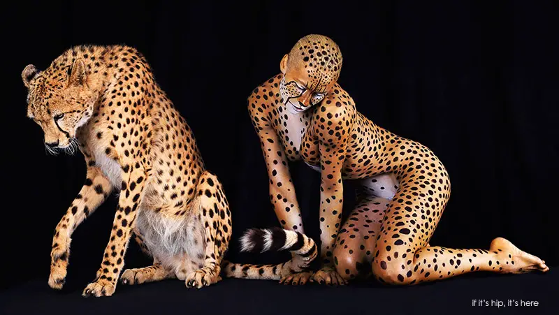 cheetah body painting