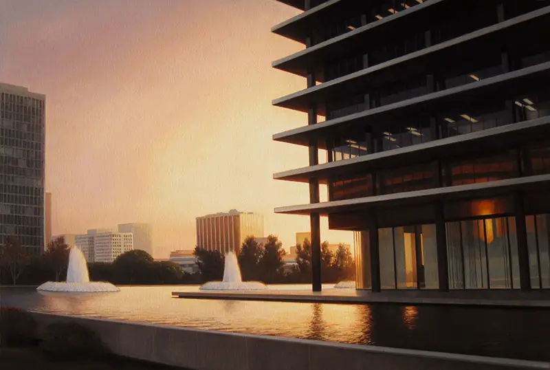 Paintings of a Mid-Century Modern Los Angeles