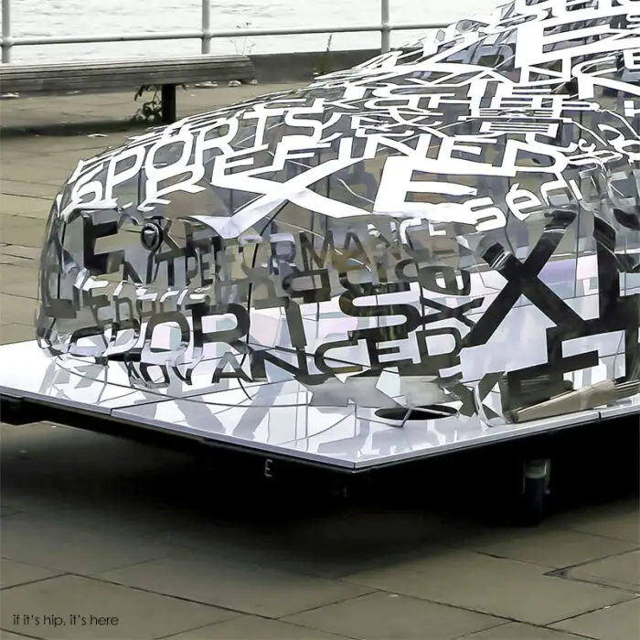 Jaguar Word Cloud Sculpture