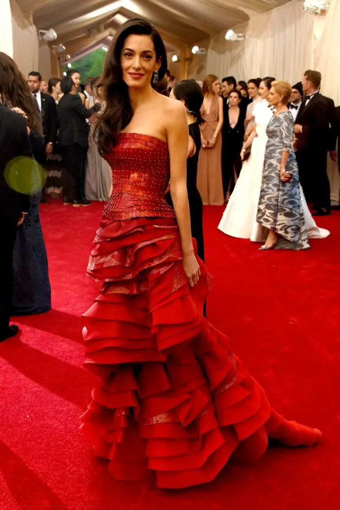 Amal Clooney in Maison Margiela at the 2015 Met Gala