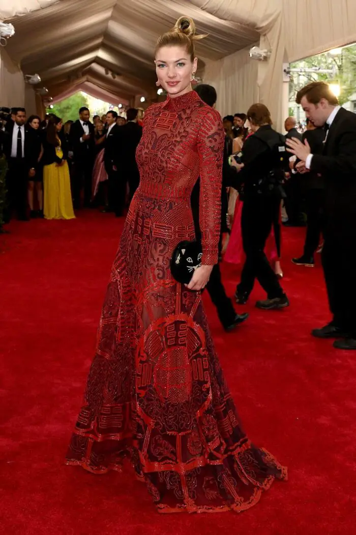 Jessica Hart in Valentino at the 2015 Met Gala