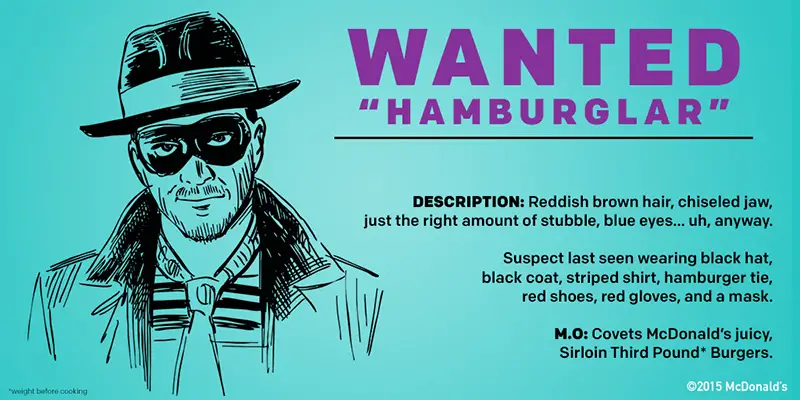 hamburglar mcD twitter feed wanted