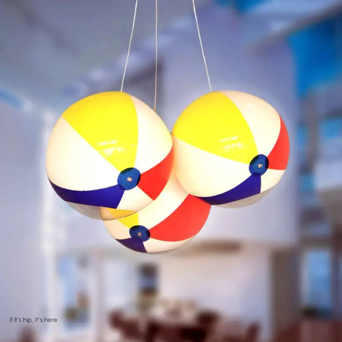 cluster of beach ball pendant lamps IIHIH