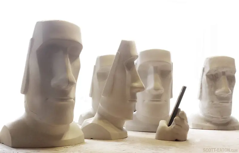 from the studio, a selection of Moai Docking Station material tests.