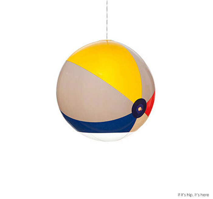 single pendant beach ball lamp on white IIHIH