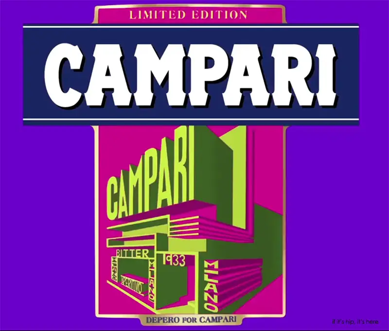 Campari 2015 Art Label Despero pink green IIHIH