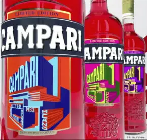 2015 Campari Art Labels Modernize Fortunato Depero’s 1933 Pavilion Design.