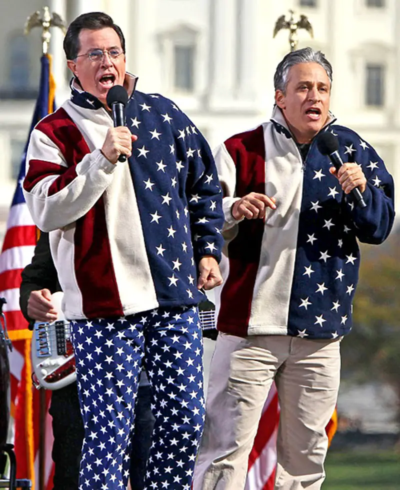 Stephen Colbert and Jon Stewart