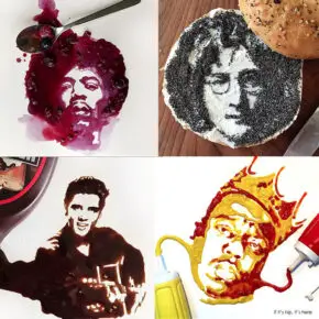 Celebrity Food Art by Jesse Beardon