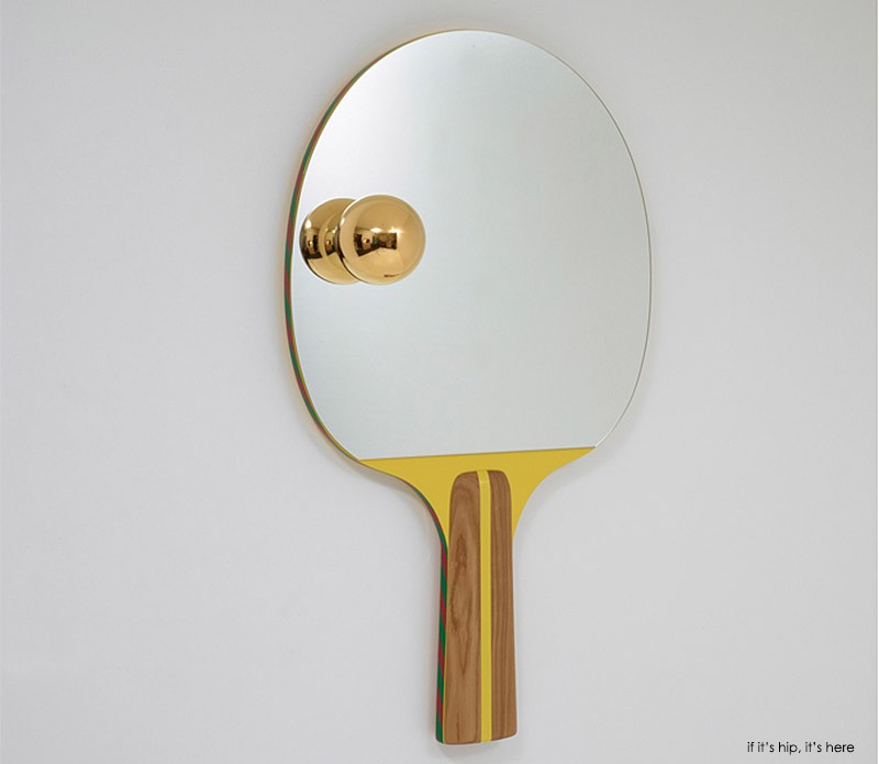 small table tennis racket wall mirror IIHIH