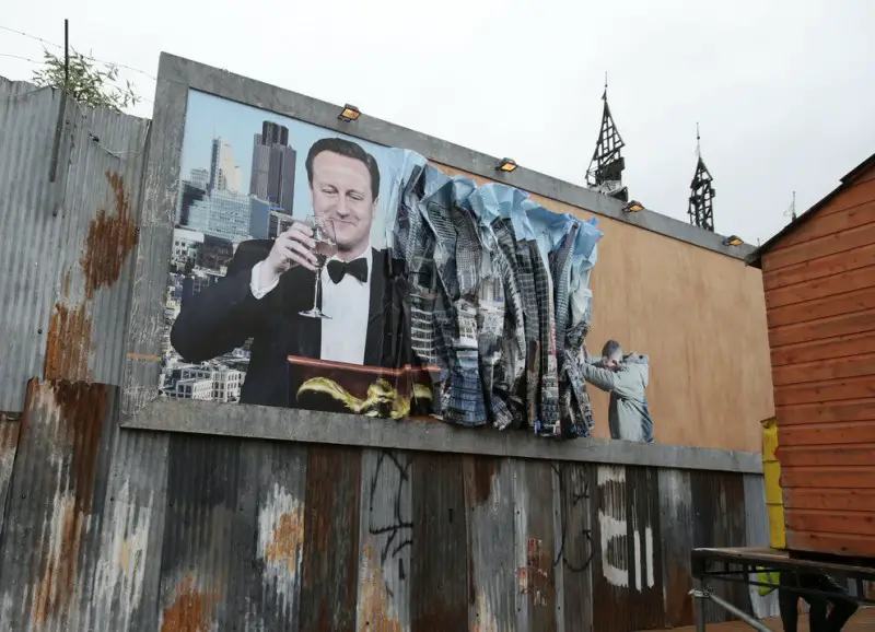 Banksy billboard at Dismaland