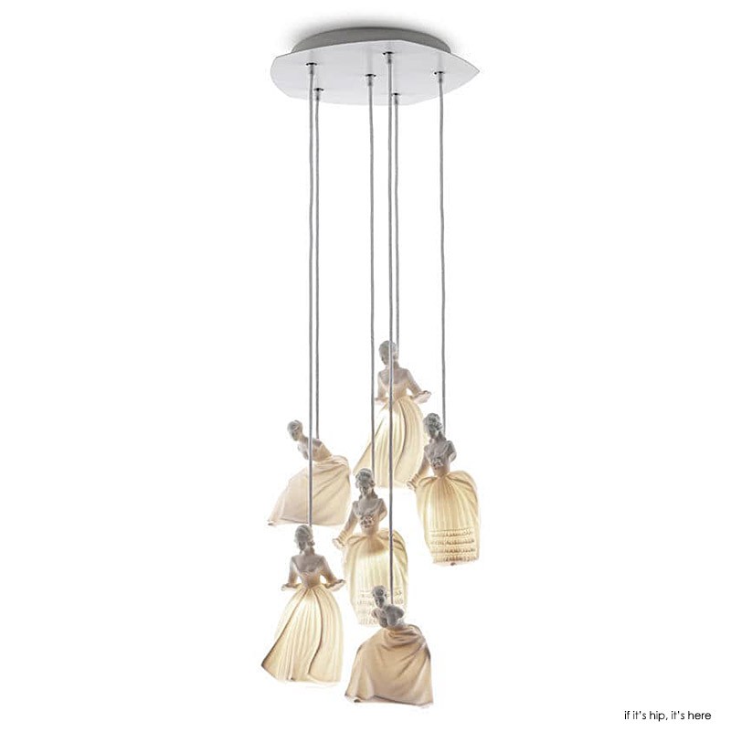 porcelain women suspension light