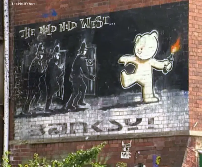 banksy wall art at Dismaland IIHIH