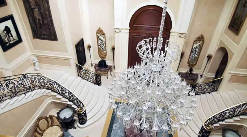 chandelier in entry