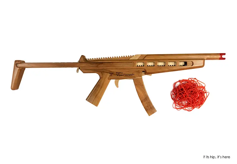 MP5 rubber band gun with sliding stock