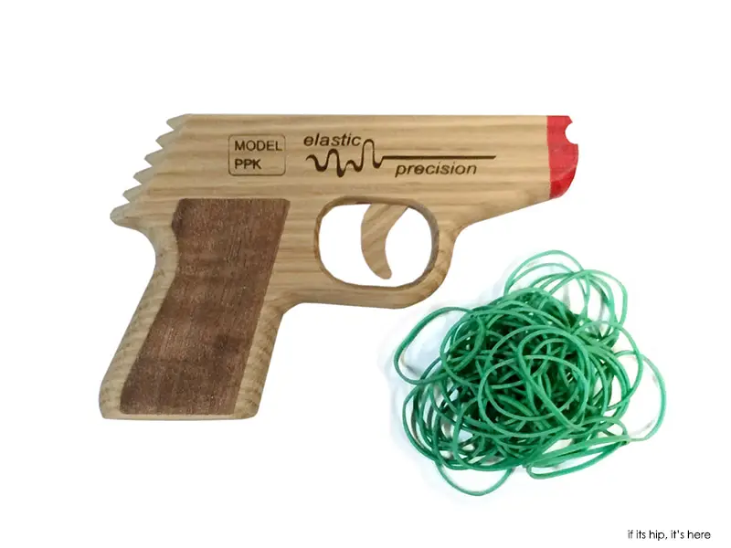Read more about the article Handcrafted Wooden Rubber Band Guns by Elastic Precision