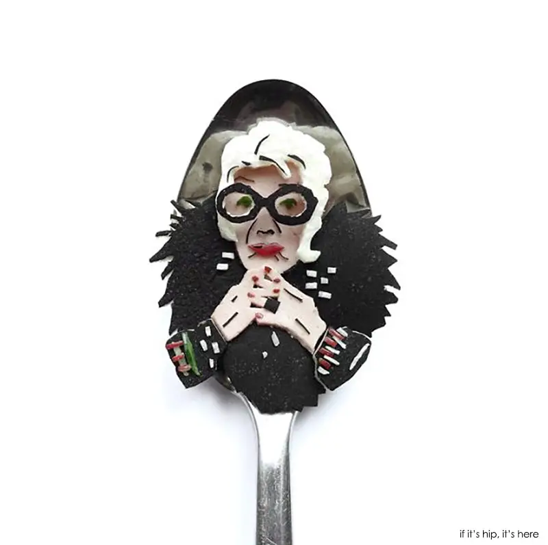 Iris Apfel on spoon