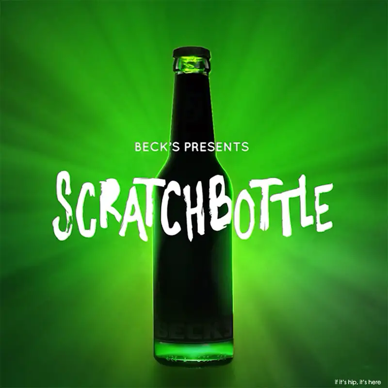 becks scratch bottle