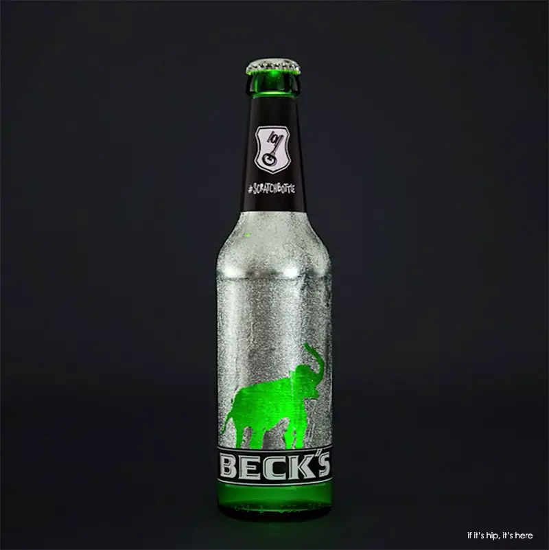 becks scratch bottle 3