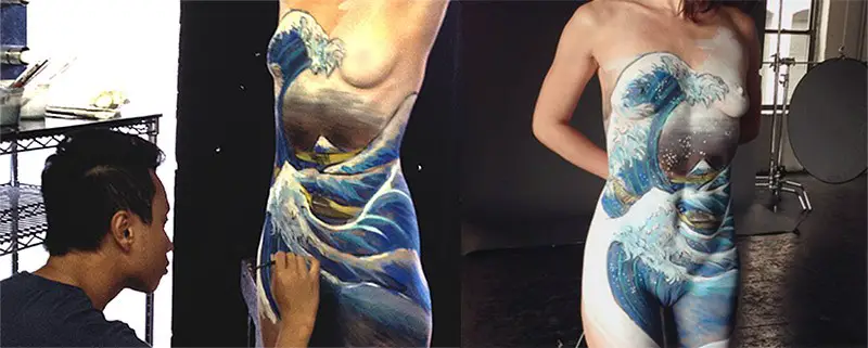 behind the scenes body painting
