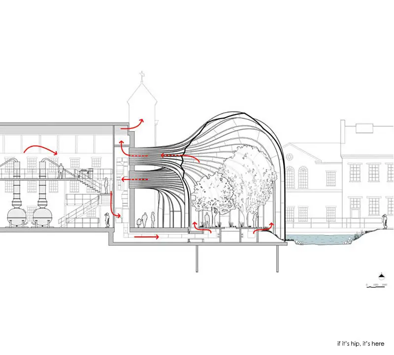 diagram of heat and water flow at distillery IIHIH