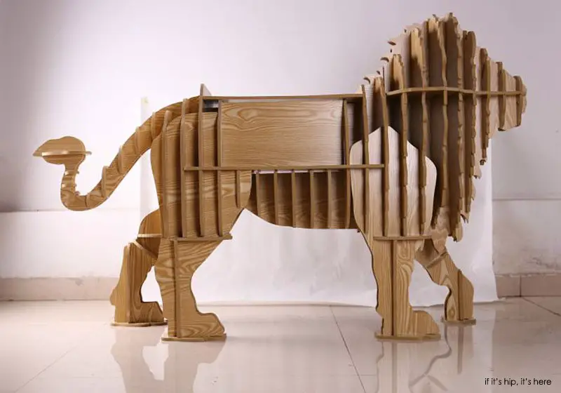 lion with drawers backside