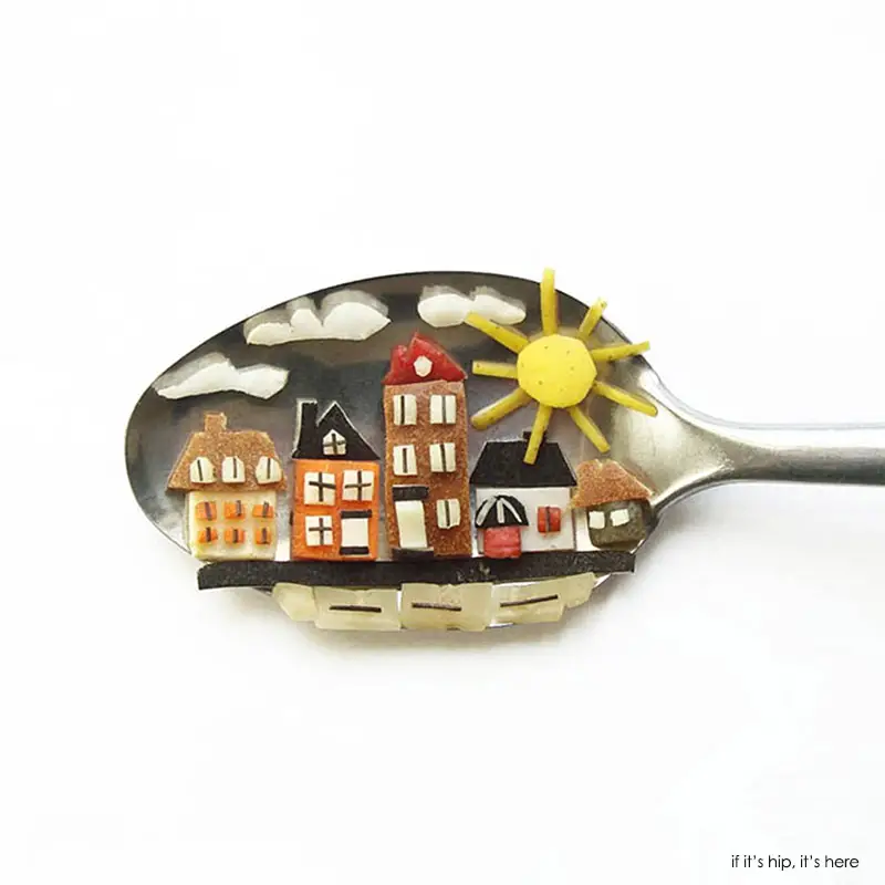 little houses on spoon