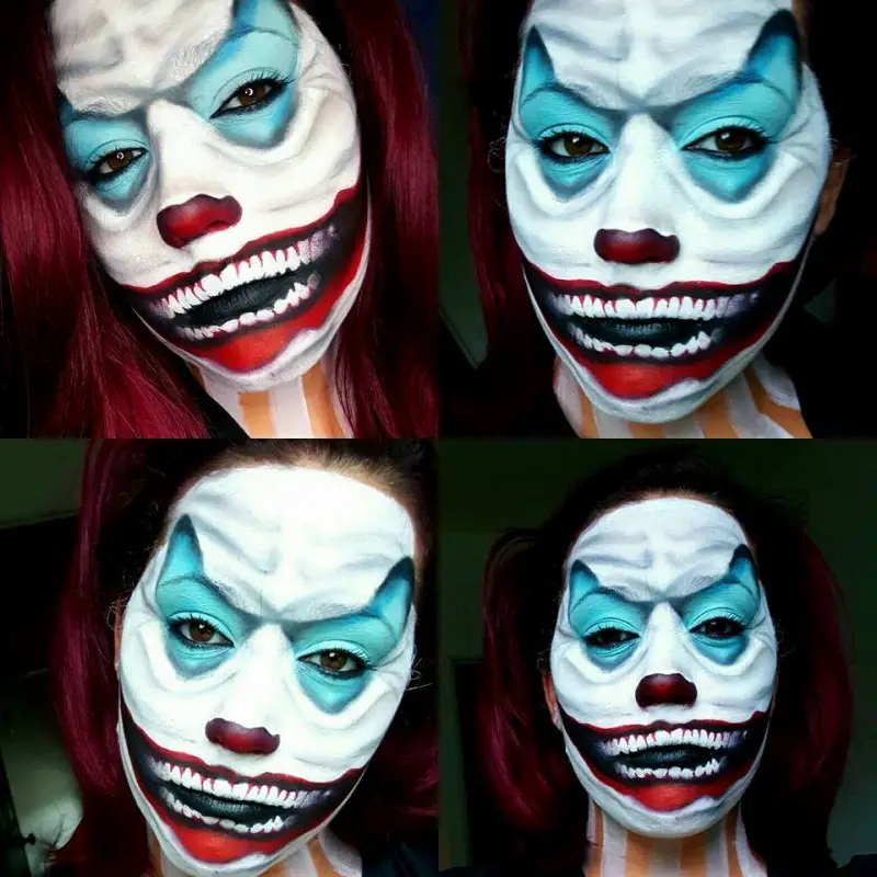 scary clown makeup NICOLE CHAVIS