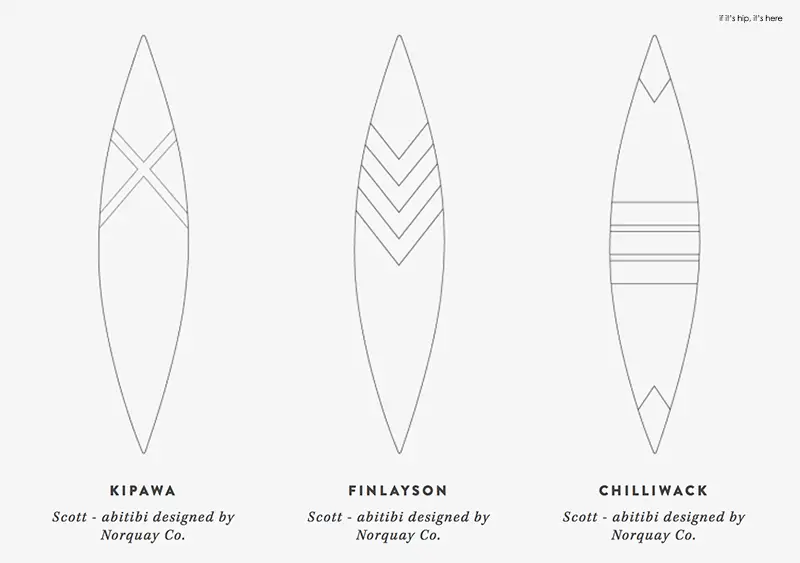 3 styles of canoes