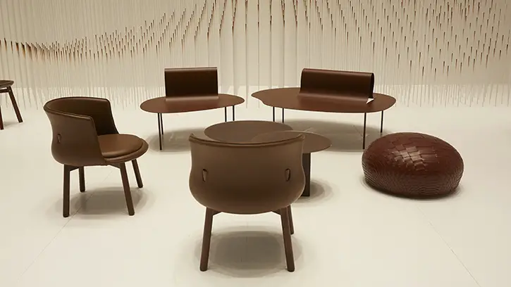 nendo Chocolatetexture lounge 3