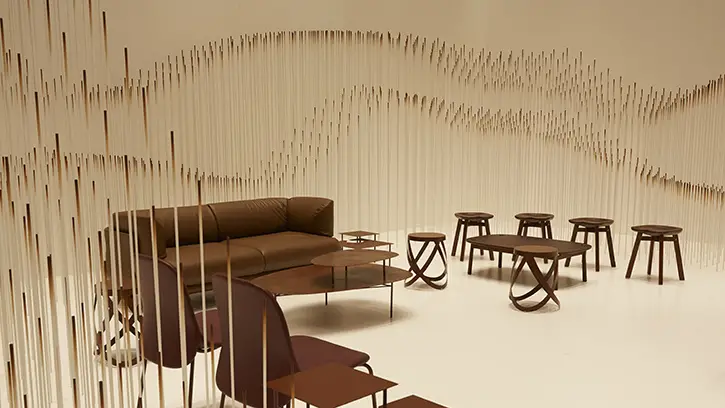 nendo Chocolatetexture lounge 5