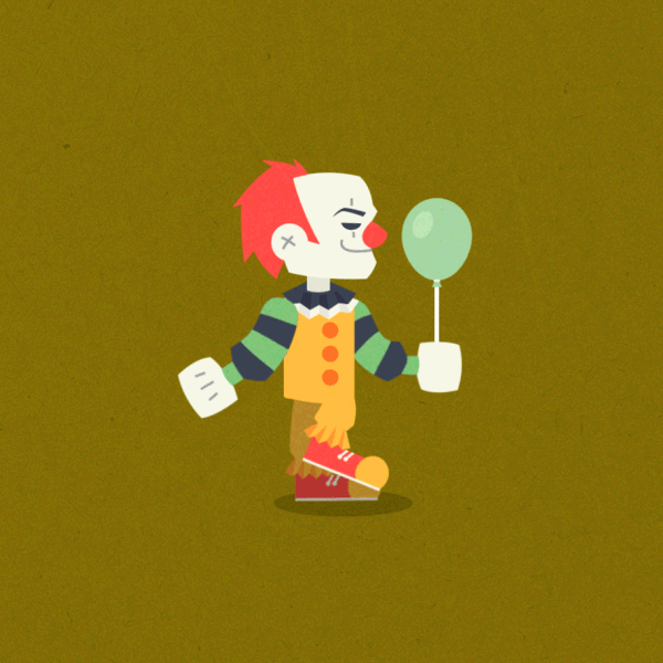 It clown animated Halloween gif