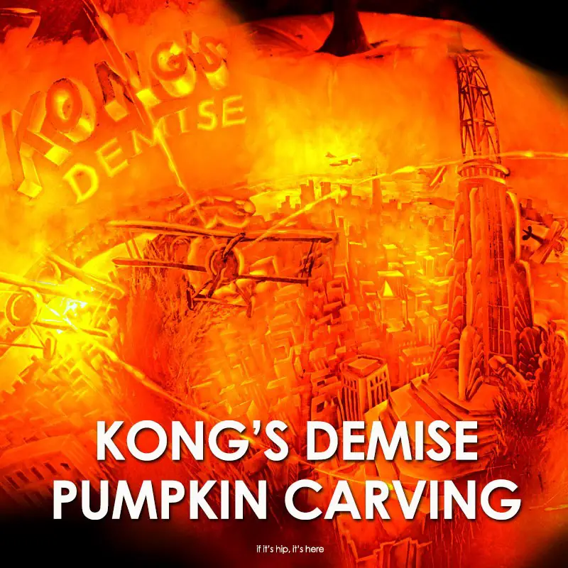 Kong's demise pumkin carving