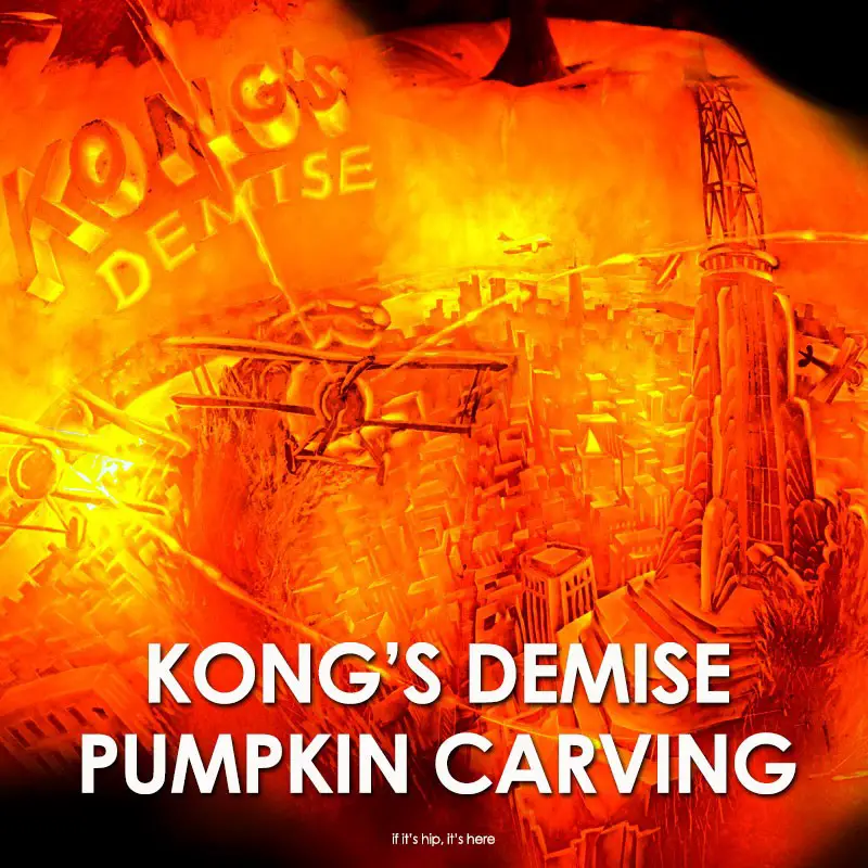 Kong's demise pumpkin carving