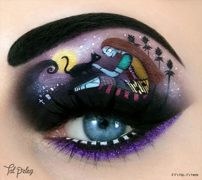 Sally Nightmare before christmas eye makeup collab with Anna Lingis