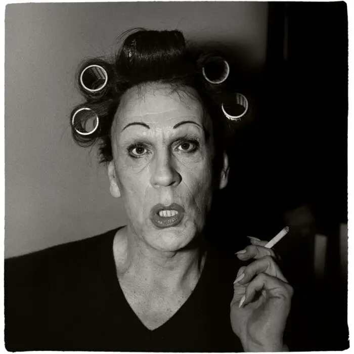 Sandro Miller, Diane Arbus _ A Young Man in Curlers at Home on West 20th Street, N.Y.C (1966),