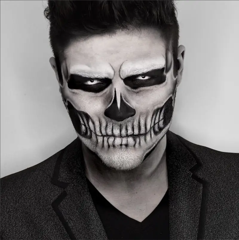 male skull makeup